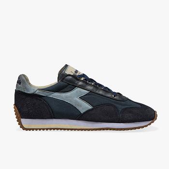 Diadora Heritage Equipe H Dirty Stone Wash Evo Tmavomodre - Panske Tenisky